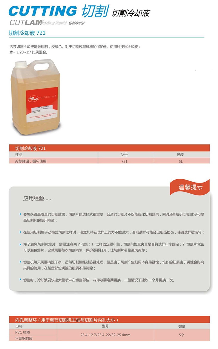 金相切割冷卻液721